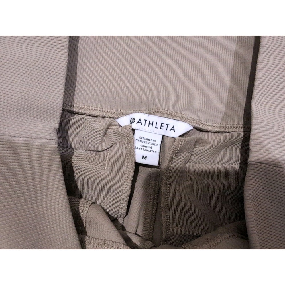 Athleta Women's Sz Medium Tan Brownstone Beige Venice High Rise Wide Leg Pant - Picture 4 of 7